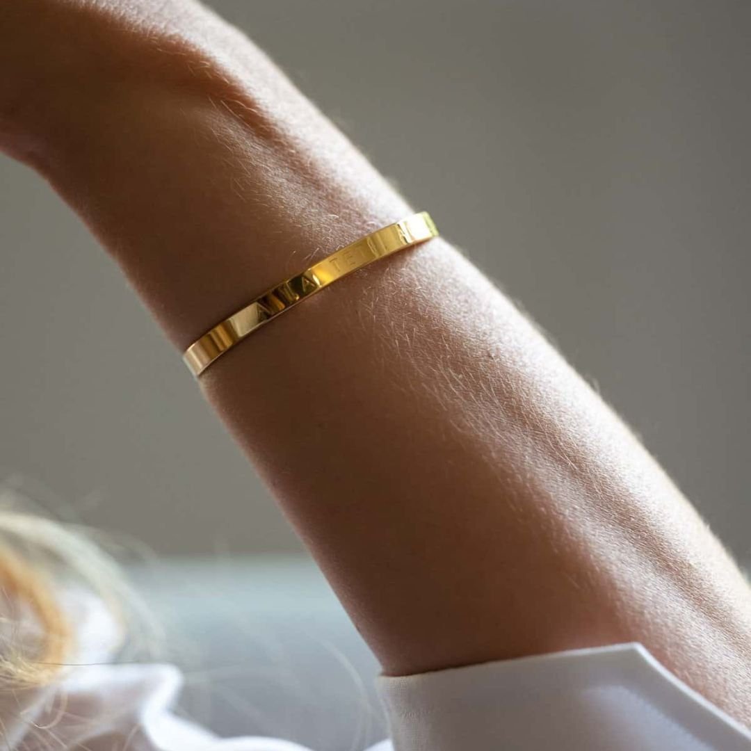 Bracelet MonHarmonie plaqué or porté