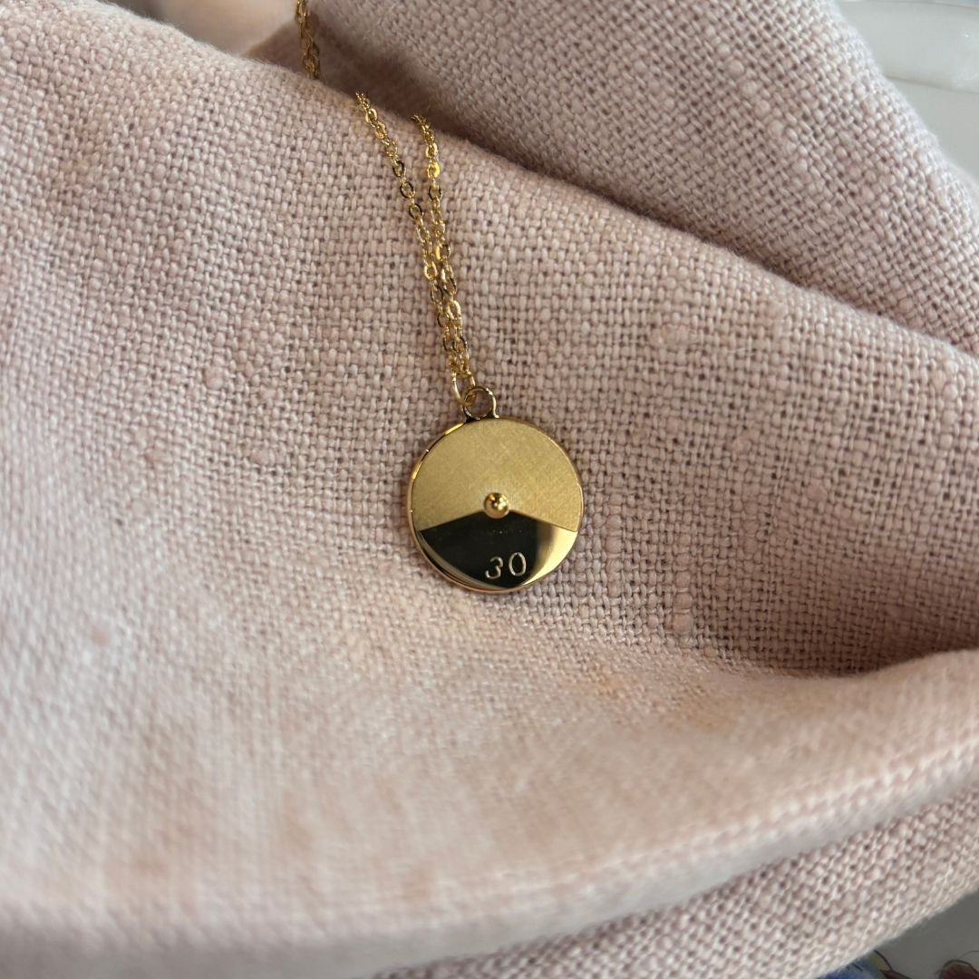 Collier MOBILE 6 Engraved 18k gold-plated MOBILE necklace