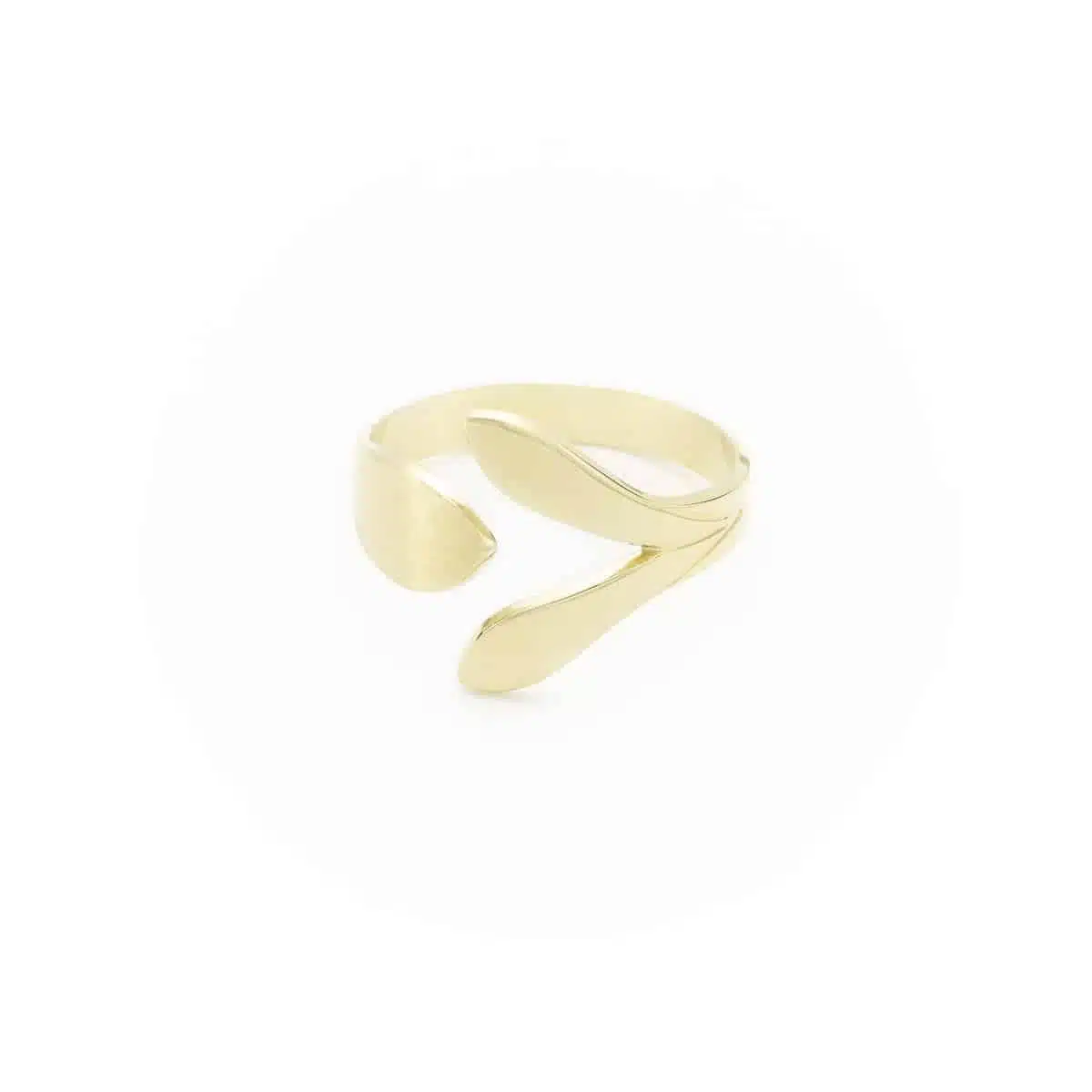 Adjustable gold ring, open