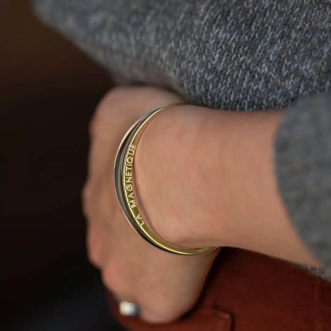 Gold-plated magnetic bracelet