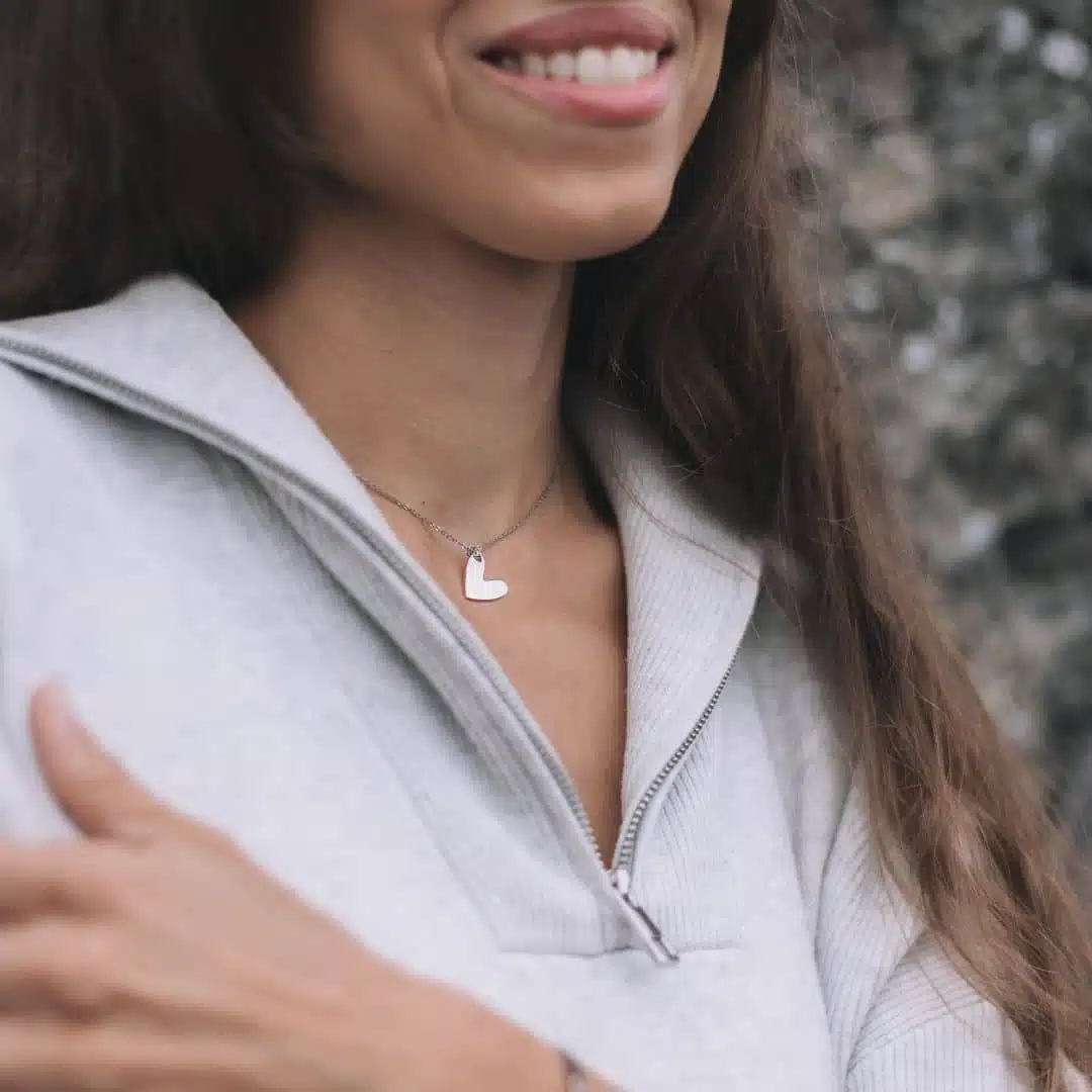 Worn Ellia Small Silver Necklace