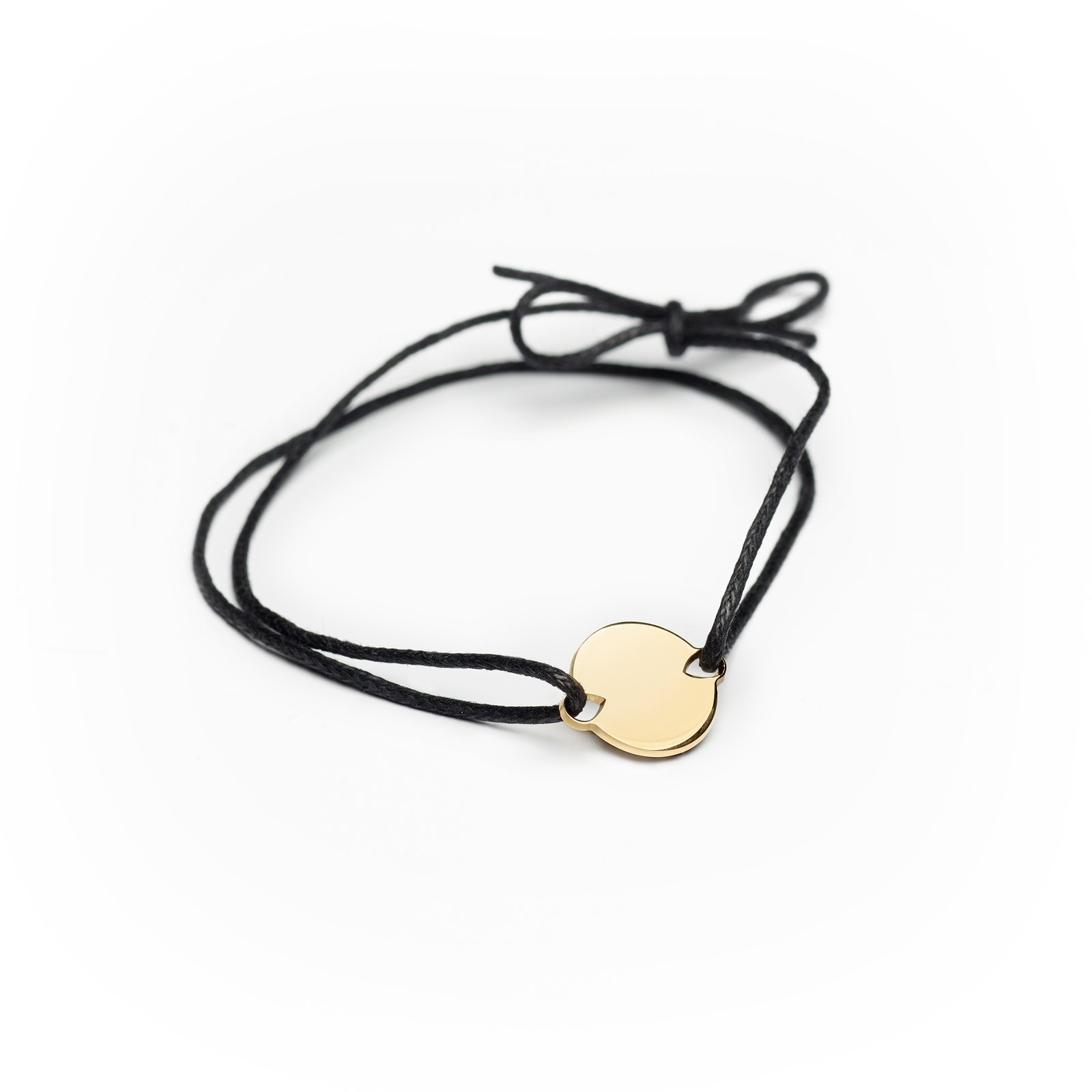 Bracelet MÉDAILLE Small 3 Bracelet MÉDAILLE Small doré, cordon noir