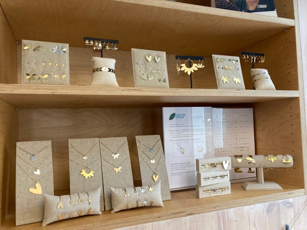 Jewelry on display at Otium